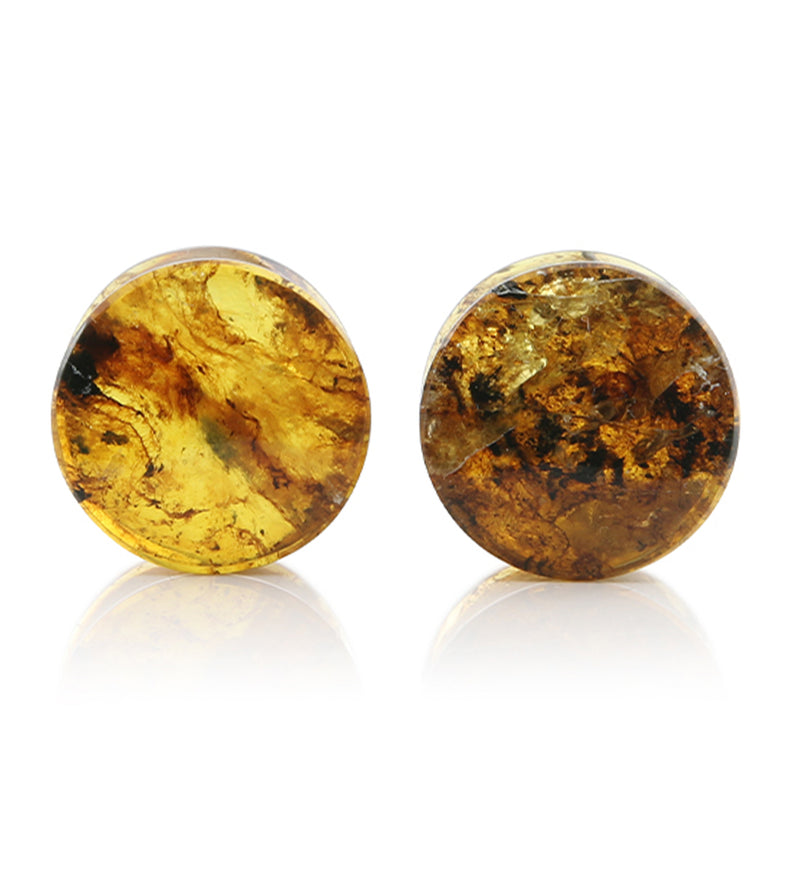 Chiapas Amber Plugs 9/16" (14mm) - Version 1