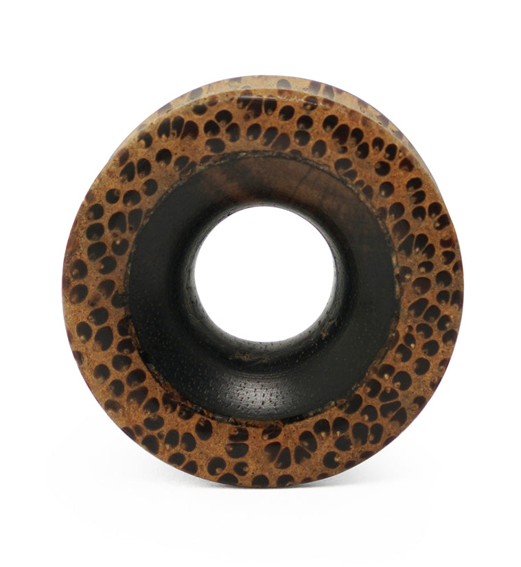 Concave Coconut Wood Tunnels With Areng Wood Inlay