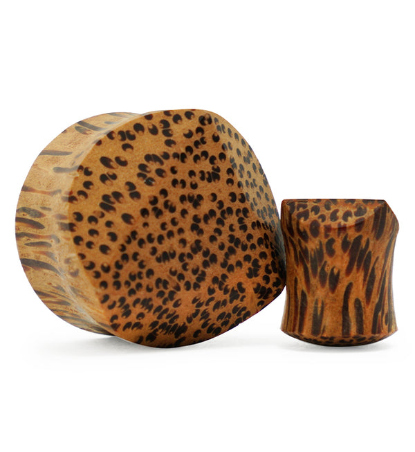 Coconut Wood Embossed Triangle Plugs