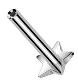 Convex Star Titanium Threadless Labret Post