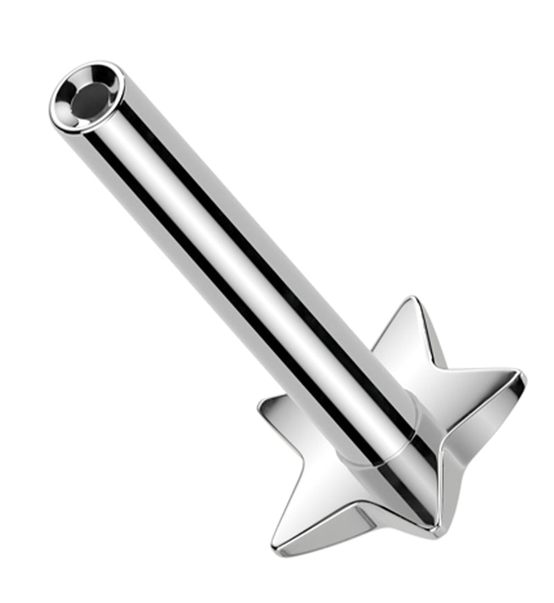 Convex Star Titanium Threadless Labret Post