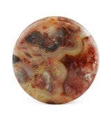 Crazy Lace Agate Stone Plugs - Single Flare