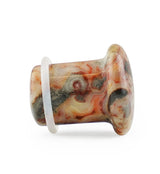 Crazy Lace Agate Stone Plugs - Single Flare