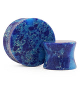 Blue Howlite Stone Plugs