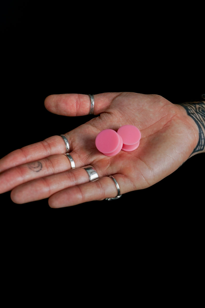 Double Flare Matte Bubblegum Pink Silicone Plugs