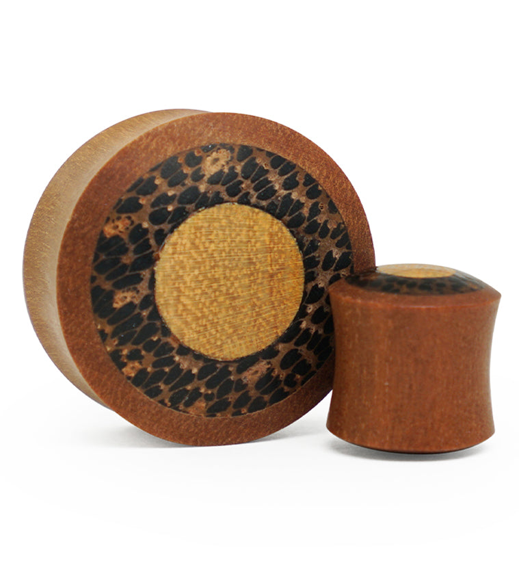 Saba Wooden Plugs with Double Wood Inlay