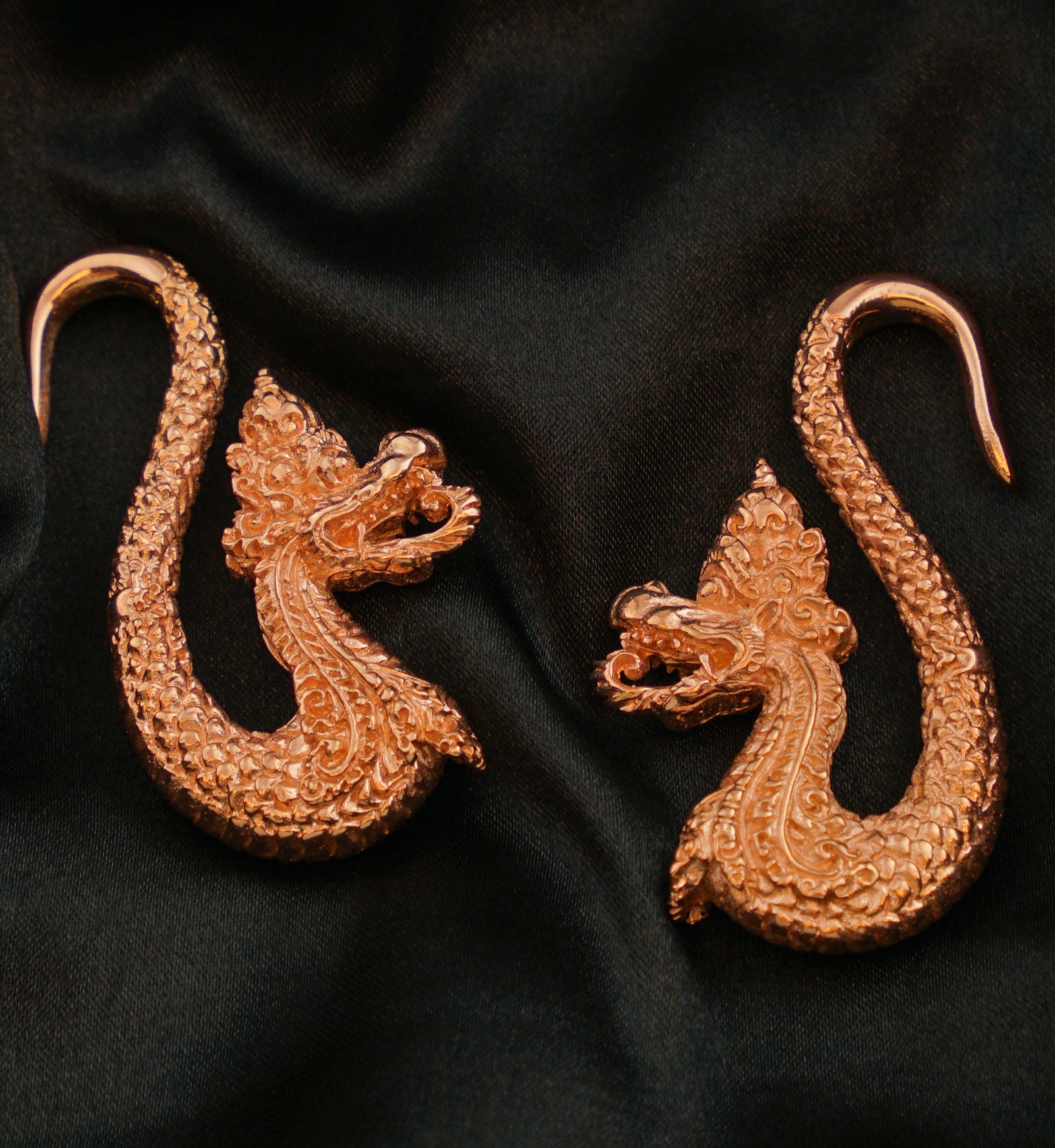 Rose gold ear weights deals