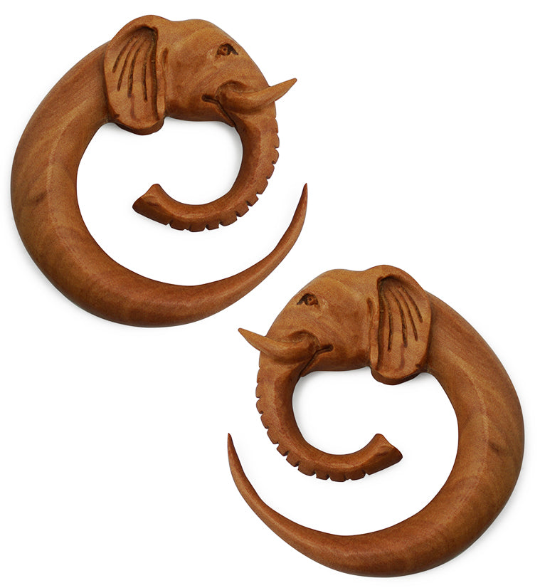 Elephant Saba Wooden Spiral Hangers