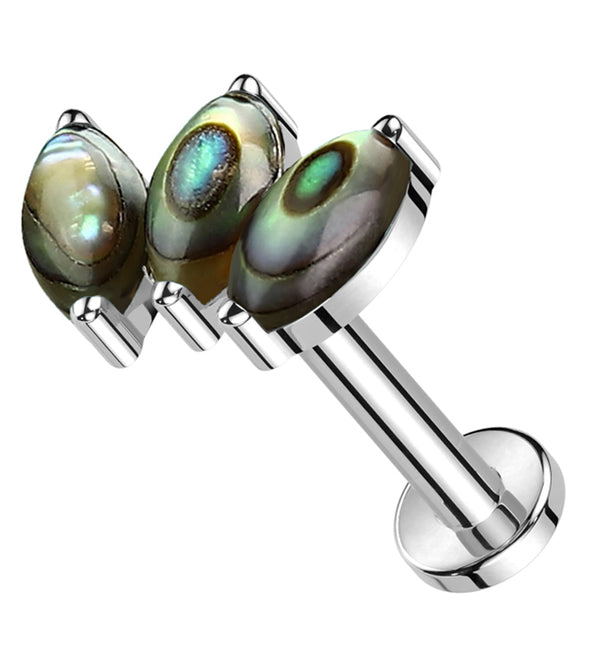 Empress Abalone Internally Threaded Titanium Labret