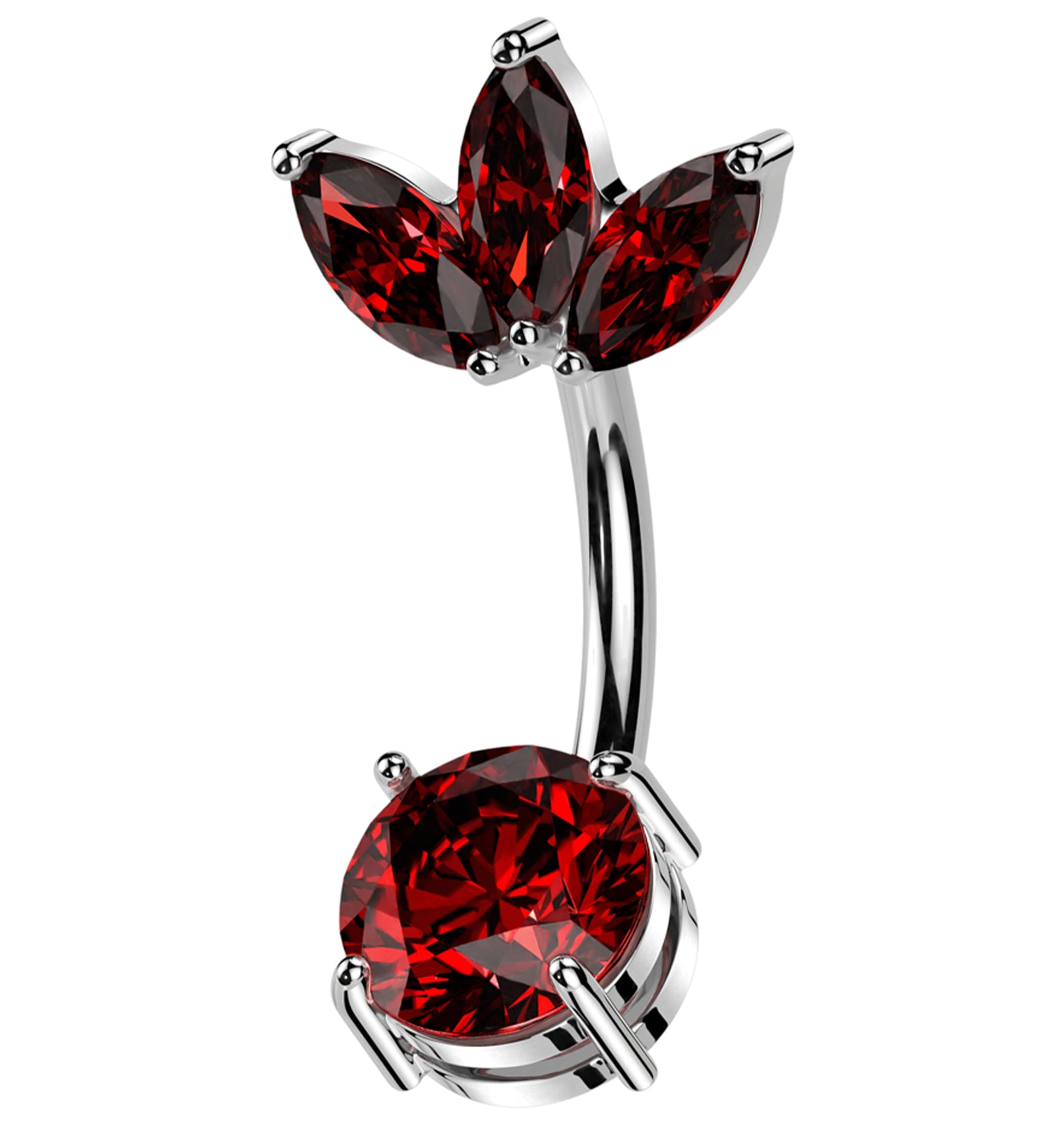 Red belly button rings deals