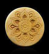 Engraved Mandala Flower Crocodile Wood Plugs