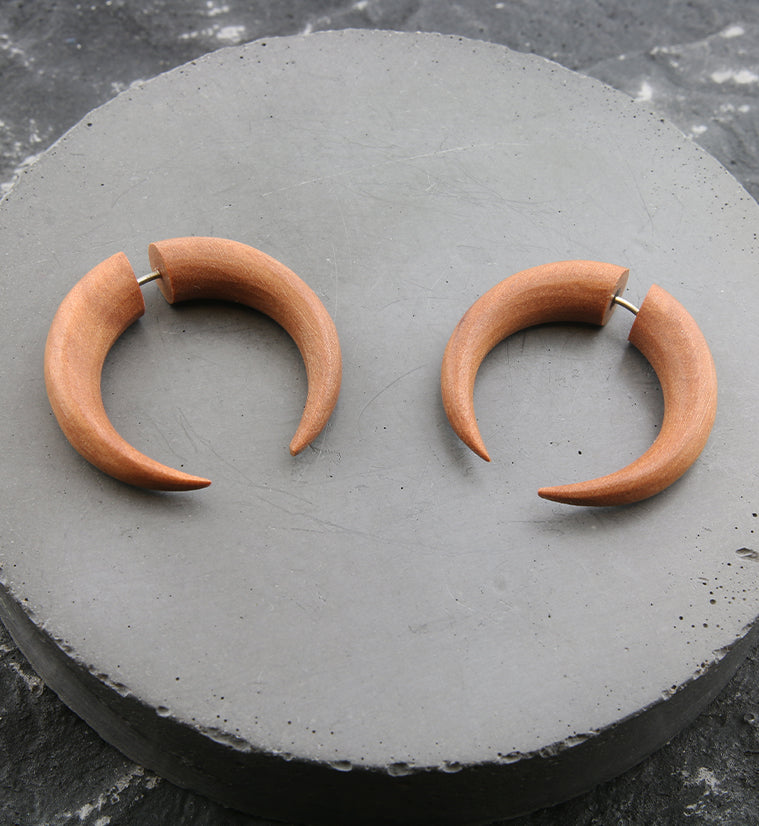 Gauged Minimalist Horseshoe Threader Earrings In Hand Forged 925 Sterl –  Darkmoon Fayre