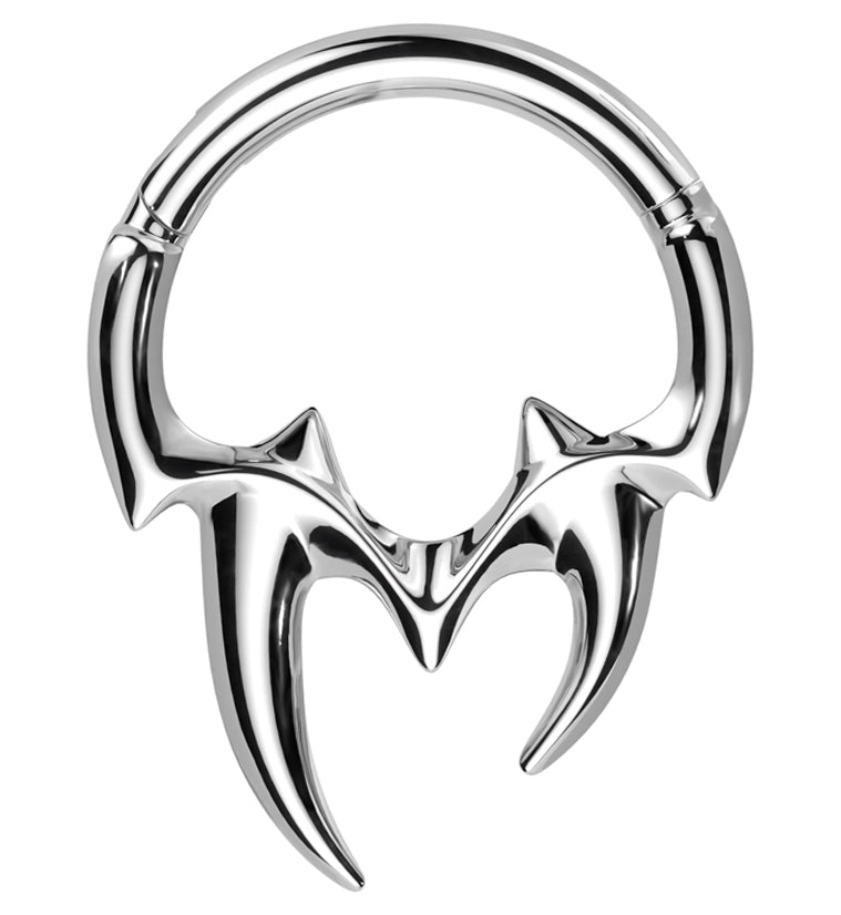 Fangs Stainless Steel Hinged Segment Ring | UrbanBodyJewelry.com