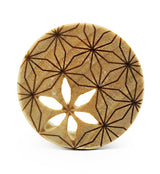 Flower of Life Engraved Crocodile Wooden Tunnels