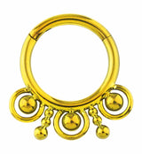 Gold Anodized Myriad Hinged Segment Ring