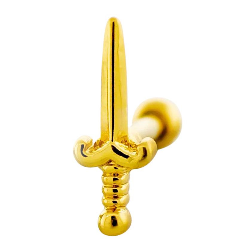 Golden Classic Dagger Cartilage Barbell