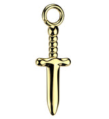 Gold PVD Dagger Titanium Charm