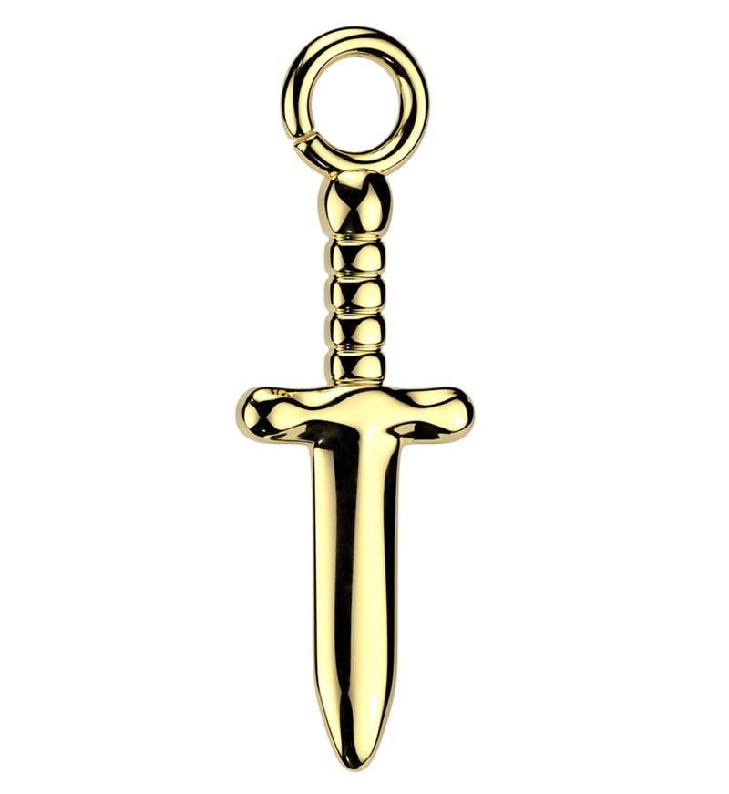 Gold PVD Dagger Titanium Charm