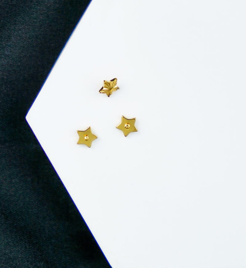 Gold PVD Score Star Internally Threaded Top