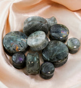 Grade B Grey Labradorite Stone Plugs