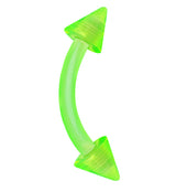 Acrylic Color Spike Curved Barbell