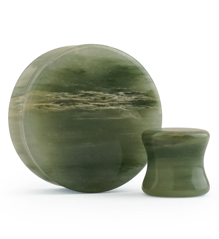 Green Jasper Stone Plugs