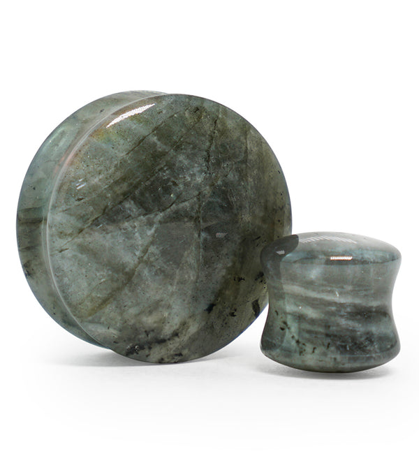 Grey Labradorite Stone Plugs