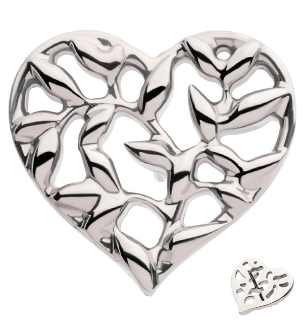 Heart Vines Titanium Threadless Top