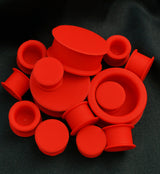 Kaos Red Silicone Hollow Plugs