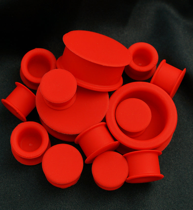 Kaos Red Silicone Hollow Plugs