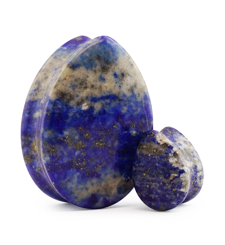 Lapis Lazuli Stone Teardrop Plugs