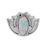 Lotus White Opalite Titanium Threadless Top