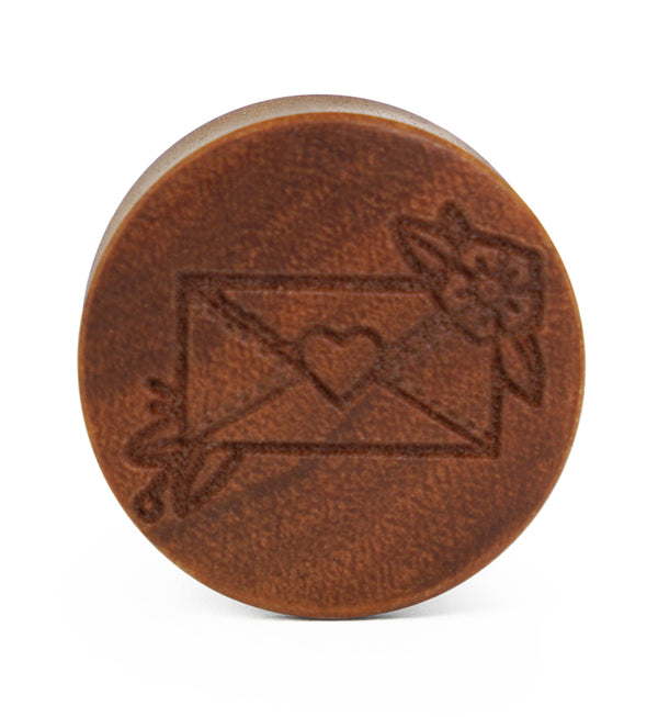 Love Letter Engraved Saba Wood Plugs