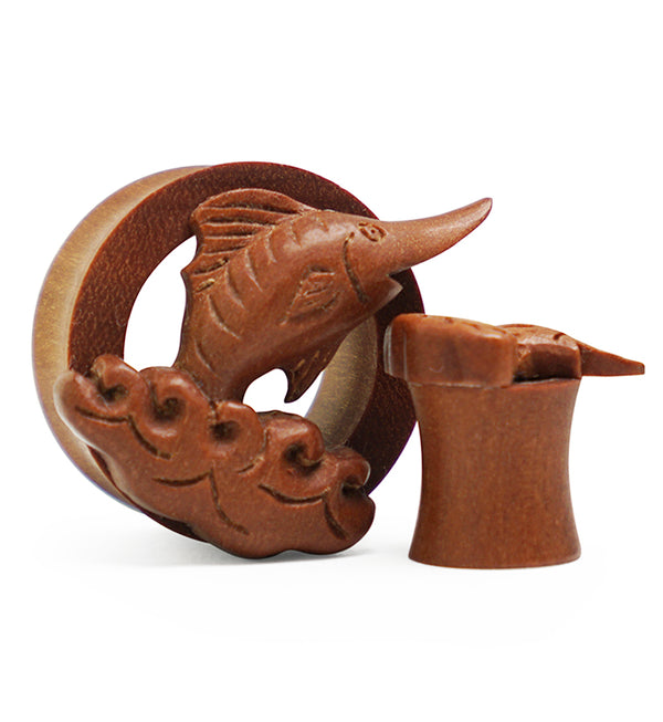 Marlin Carved Saba Wood Tunnels