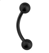 Black Matte Curved Barbell Eyebrow Ring
