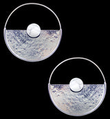 Meridian Howlite Sphere White Brass Earrings - Hangers