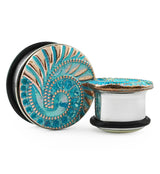 Ocean Swirl Steel Plugs