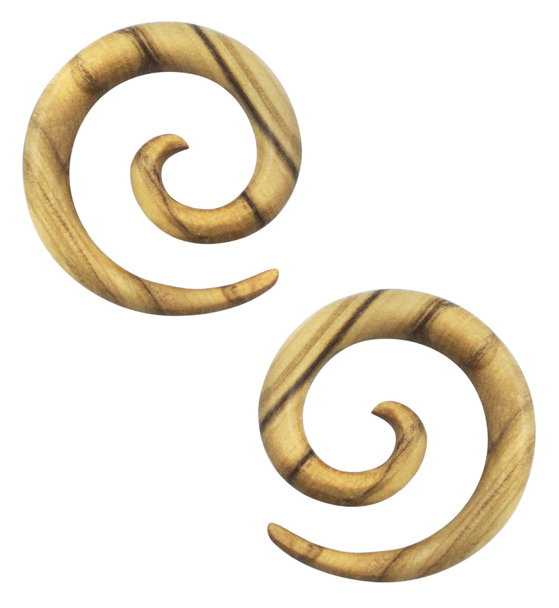 Olive Wooden Spirals