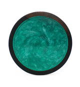 Areng Wood Plugs With Green Resin Inlay