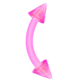 Acrylic Color Spike Curved Barbell