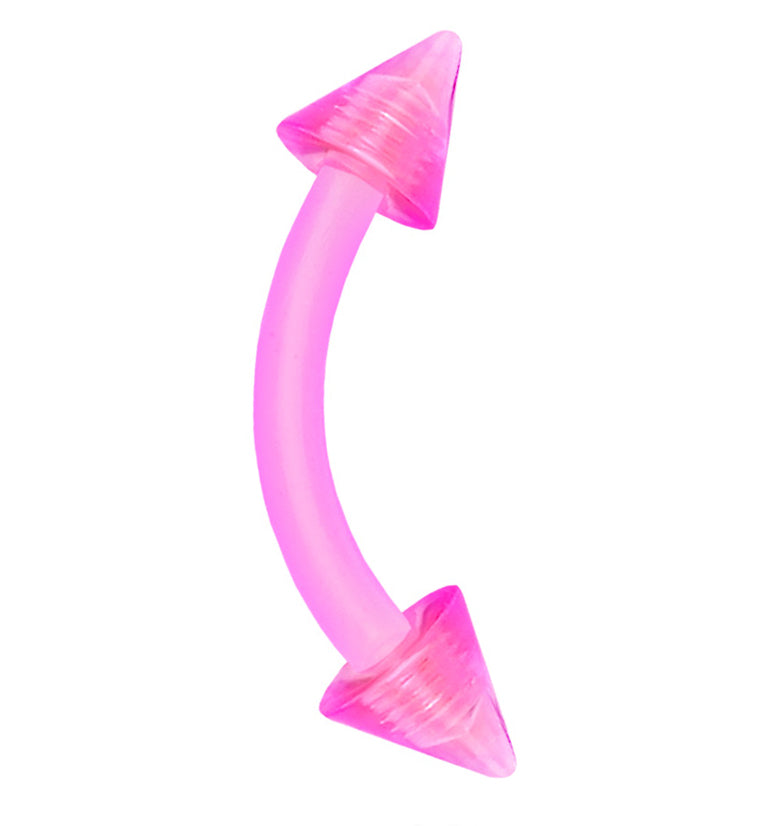 Acrylic Color Spike Curved Barbell