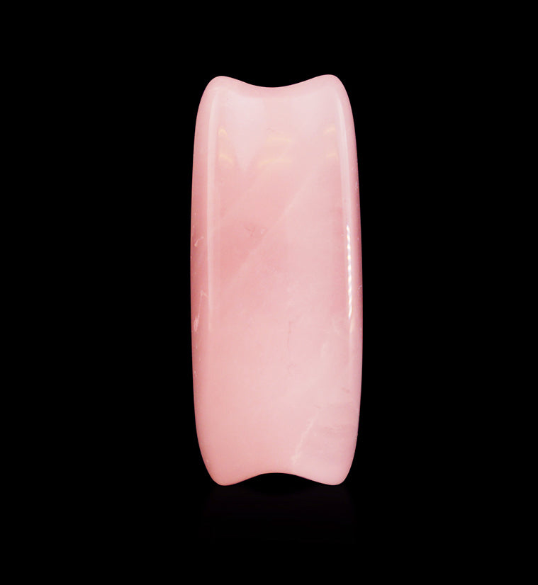 Rose Quartz Stone Teardrop Plugs