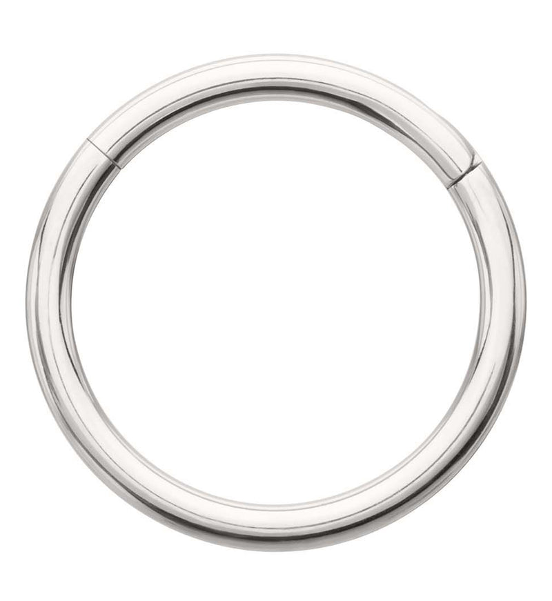 Platinum PVD Titanium Hinged Segment Hoop Ring