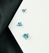 Princess Blue Topaz CZ Internally Threaded Titanium Top