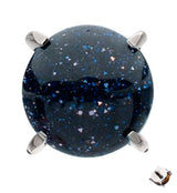 Prong Blue Sandstone Titanium Internally Threaded Top