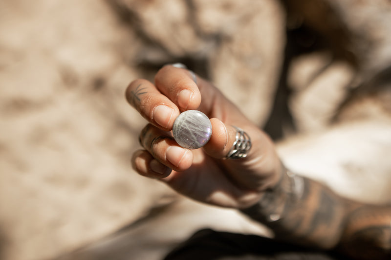 Purple Labradorite Stone Plugs