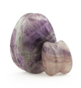 Grade A Rainbow Fluorite Teardrop Stone Plugs