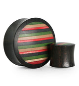 Rasta Stripe Wood Skateboard Plugs