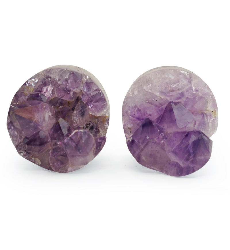 Raw Amethyst Plugs 7/8" (22mm) Version 3