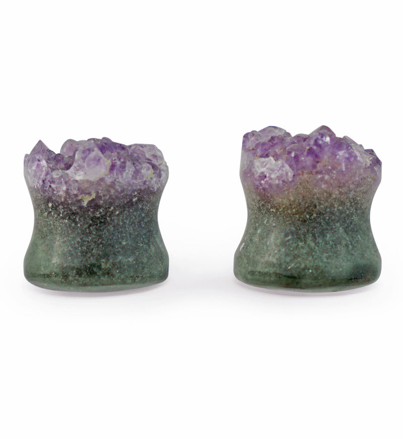 Raw Amethyst Plugs 00G (10mm) Version 1